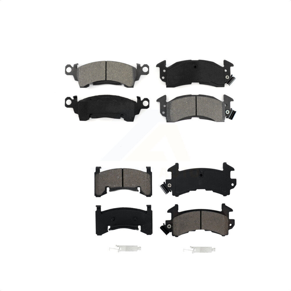 Front Rear Semi-Metallic Brake Pads Kit For Cadillac DeVille Pontiac Firebird Fleetwood Commercial Chassis KSM-100256