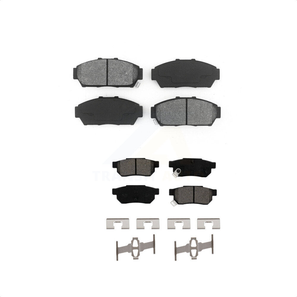 Front Rear Semi-Metallic Brake Pads Kit For Acura Integra Honda Civic KSM-100273
