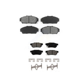 Front Rear Semi-Metallic Brake Pads Kit For Acura Integra Honda Civic KSM-100273