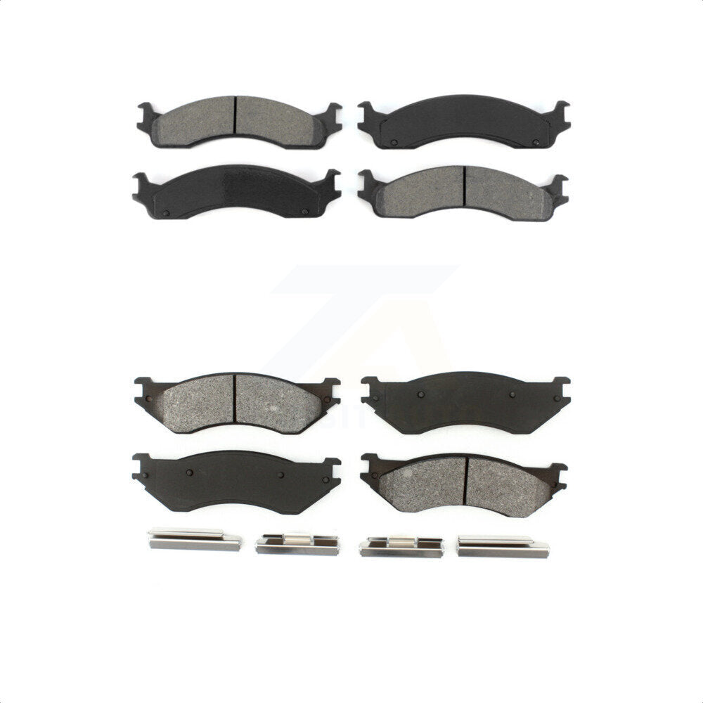 Front Rear Semi-Metallic Brake Pads Kit For 2001-2002 Dodge Ram 2500 3500 KSM-100291