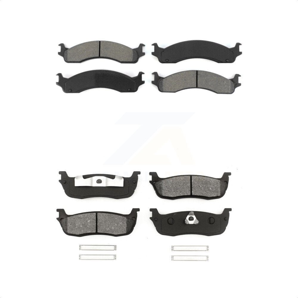 Front Rear Semi-Metallic Brake Pads Kit For Ford F-250 HD KSM-100292