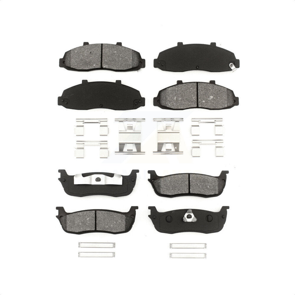 Front Rear Semi-Metallic Brake Pads Kit For Ford F-150 Heritage Lincoln Blackwood KSM-100294