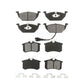 Front Rear Semi-Metallic Brake Pads Kit For Volkswagen Beetle Jetta KSM-100320