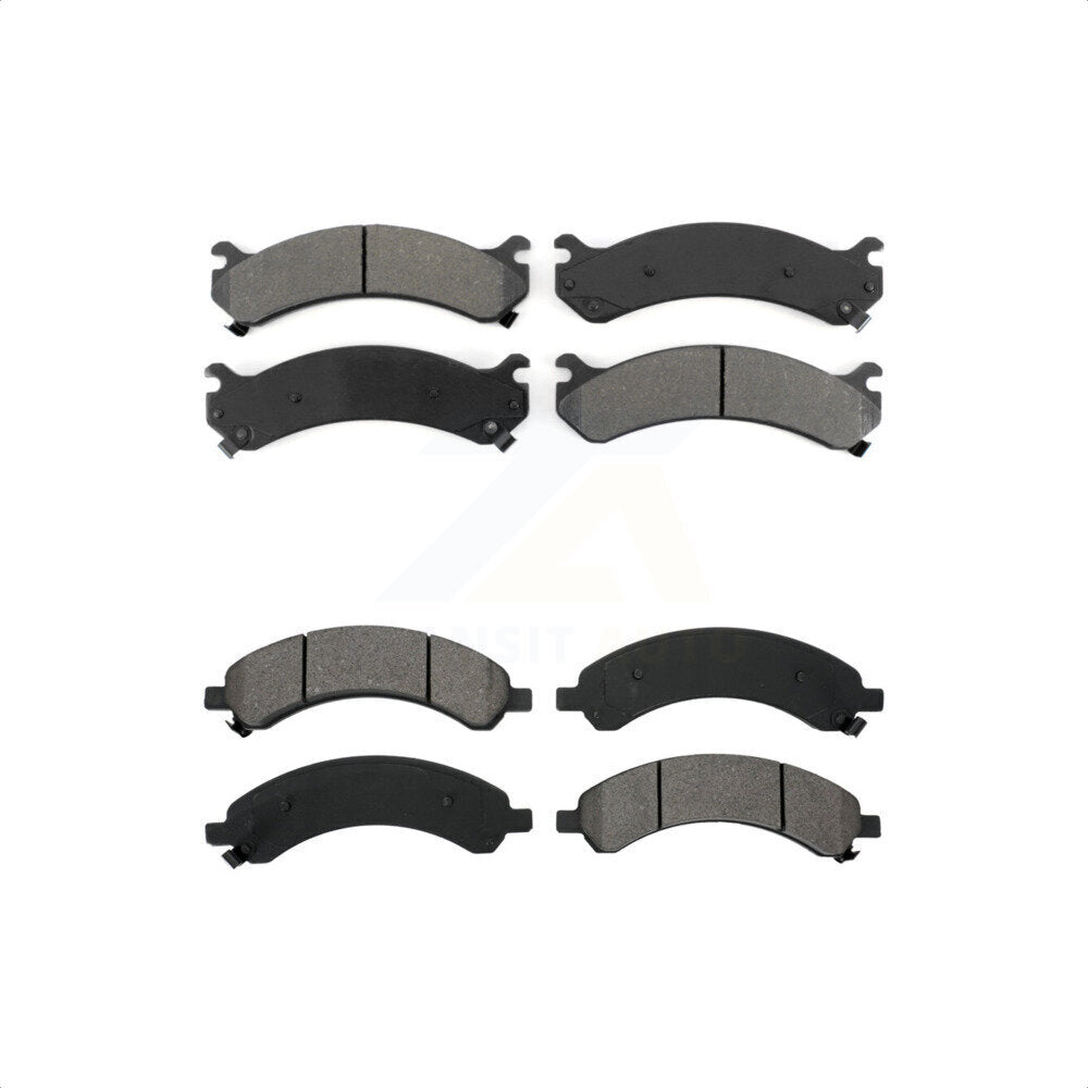 Front Rear Semi-Metallic Brake Pads Kit For 2003-2008 Chevrolet Express 3500 GMC Savana With Dual Wheels KSM-100328