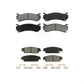 Front Rear Semi-Metallic Brake Pads Kit For 2007 Chevrolet Silverado 1500 Disc rear brakes KSM-100329