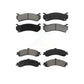 Front Rear Semi-Metallic Brake Pads Kit For Chevrolet Silverado 1500 GMC Tahoe Sierra Suburban Yukon Avalanche XL Cadillac Escalade ESV EXT KSM-100331
