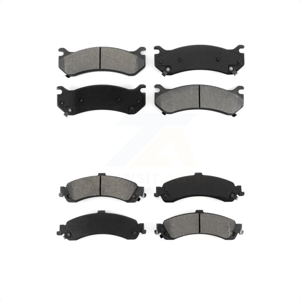 Front Rear Semi-Metallic Brake Pads Kit For Chevrolet Silverado 1500 GMC Tahoe Sierra Suburban Yukon Avalanche XL Cadillac Escalade ESV EXT KSM-100331