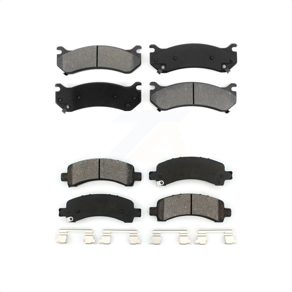 Front Rear Semi-Metallic Brake Pads Kit For 2003-2005 Chevrolet Express 2500 GMC Savana KSM-100332