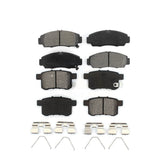 Front Rear Semi-Metallic Brake Pads Kit For Honda Accord Acura TSX KSM-100334