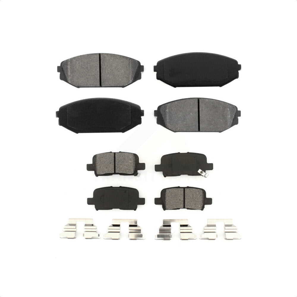 Front Rear Semi-Metallic Brake Pads Kit For Honda Odyssey Acura MDX KSM-100337