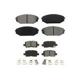 Front Rear Semi-Metallic Brake Pads Kit For Honda Odyssey Acura MDX KSM-100337