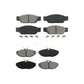 Front Rear Semi-Metallic Brake Pads Kit For Lincoln LS Ford Thunderbird Jaguar S-Type KSM-100341