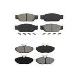 Front Rear Semi-Metallic Brake Pads Kit For Lincoln LS Ford Thunderbird Jaguar S-Type KSM-100341