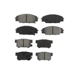 Front Rear Semi-Metallic Brake Pads Kit For Honda Civic Acura RSX S2000 CSX KSM-100355