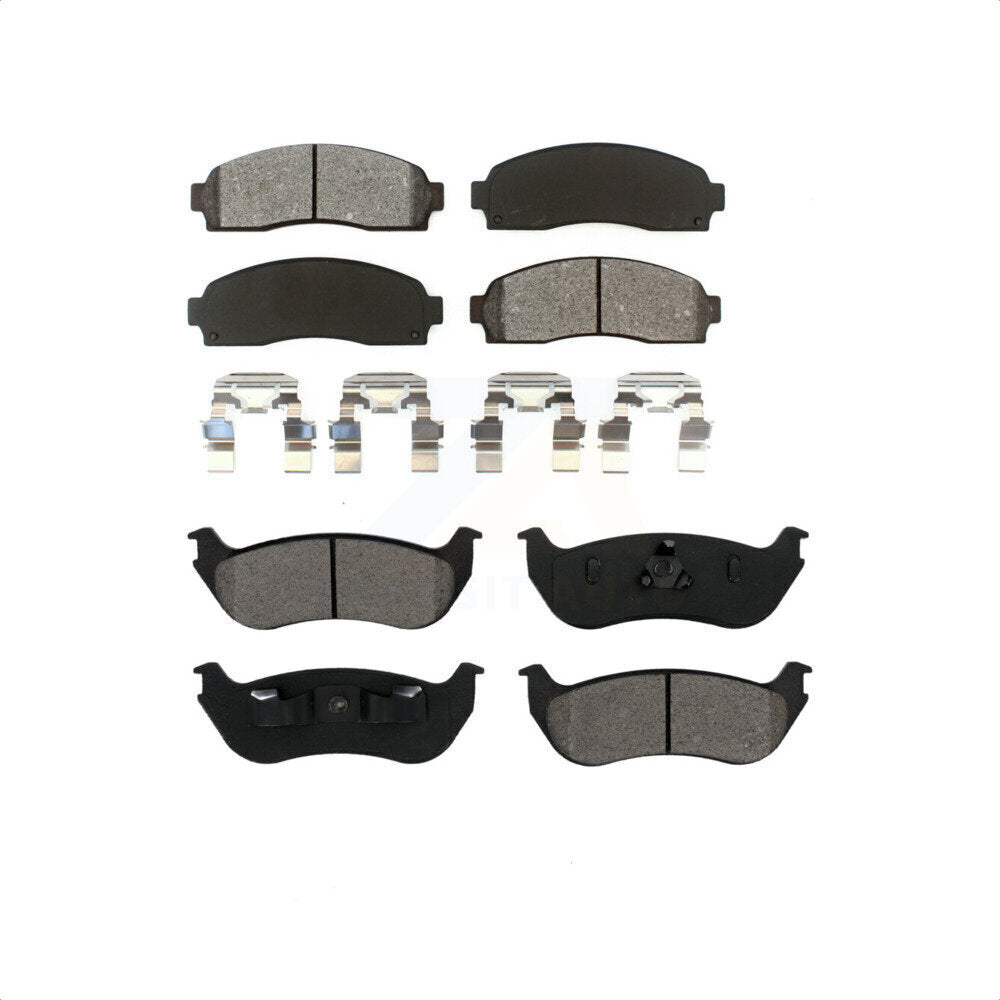 Front Rear Semi-Metallic Brake Pads Kit For Ford Explorer Mercury Mountaineer KSM-100358