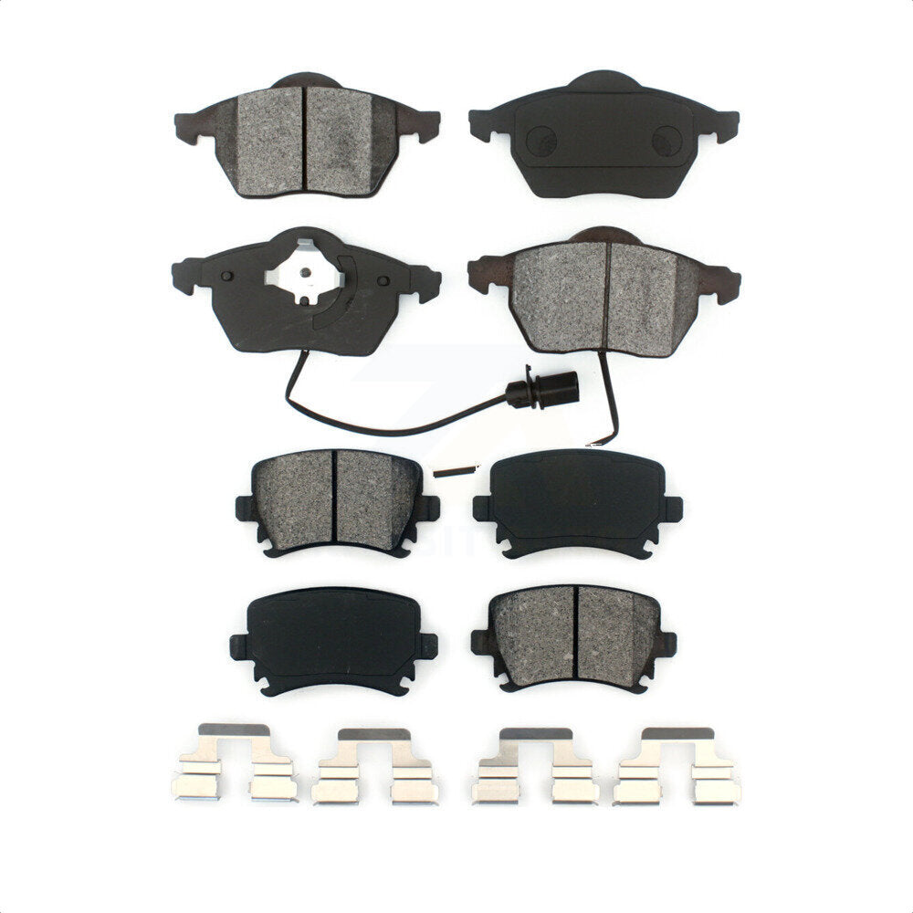 Front Rear Semi-Metallic Brake Pads Kit For 2005-2006 Audi A4 Quattro With 288mm Diameter Rotor KSM-100362