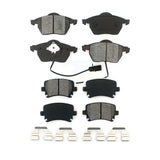 Front Rear Semi-Metallic Brake Pads Kit For 2005-2006 Audi A4 Quattro With 288mm Diameter Rotor KSM-100362