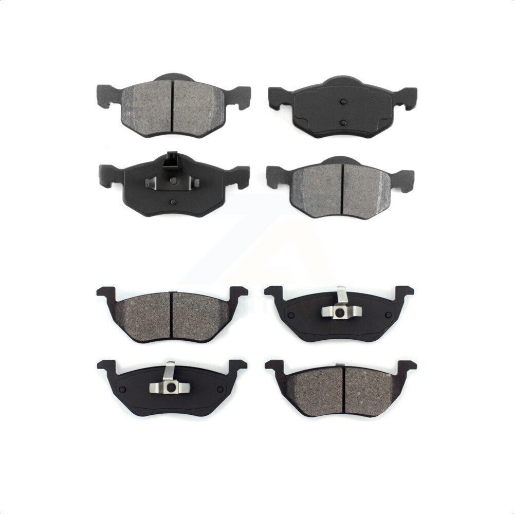 Front Rear Semi-Metallic Brake Pads Kit For Ford Escape Mazda Tribute Mercury Mariner KSM-100367