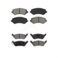 Front Rear Semi-Metallic Brake Pads Kit For Dodge Grand Caravan Chrysler Town & Country Voyager KSM-100376