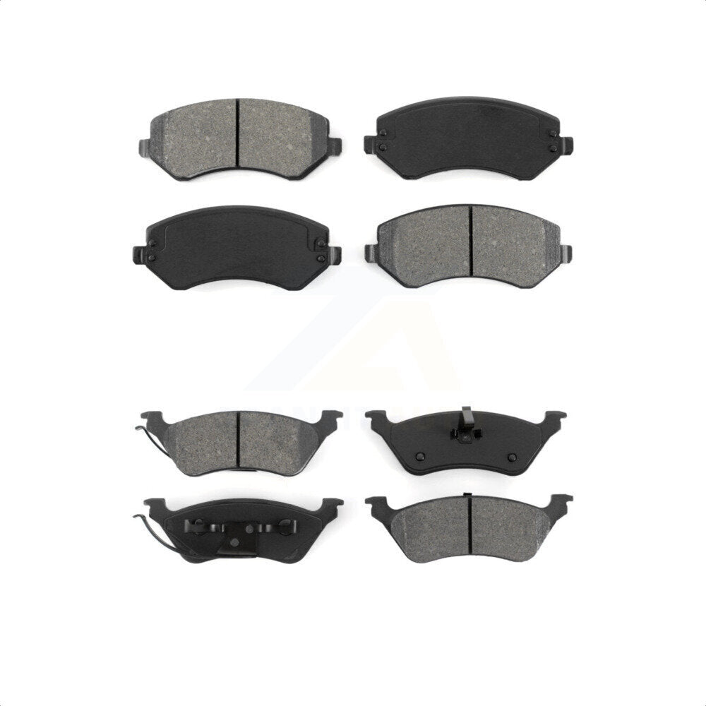 Front Rear Semi-Metallic Brake Pads Kit For Dodge Grand Caravan Chrysler Town & Country Voyager KSM-100376