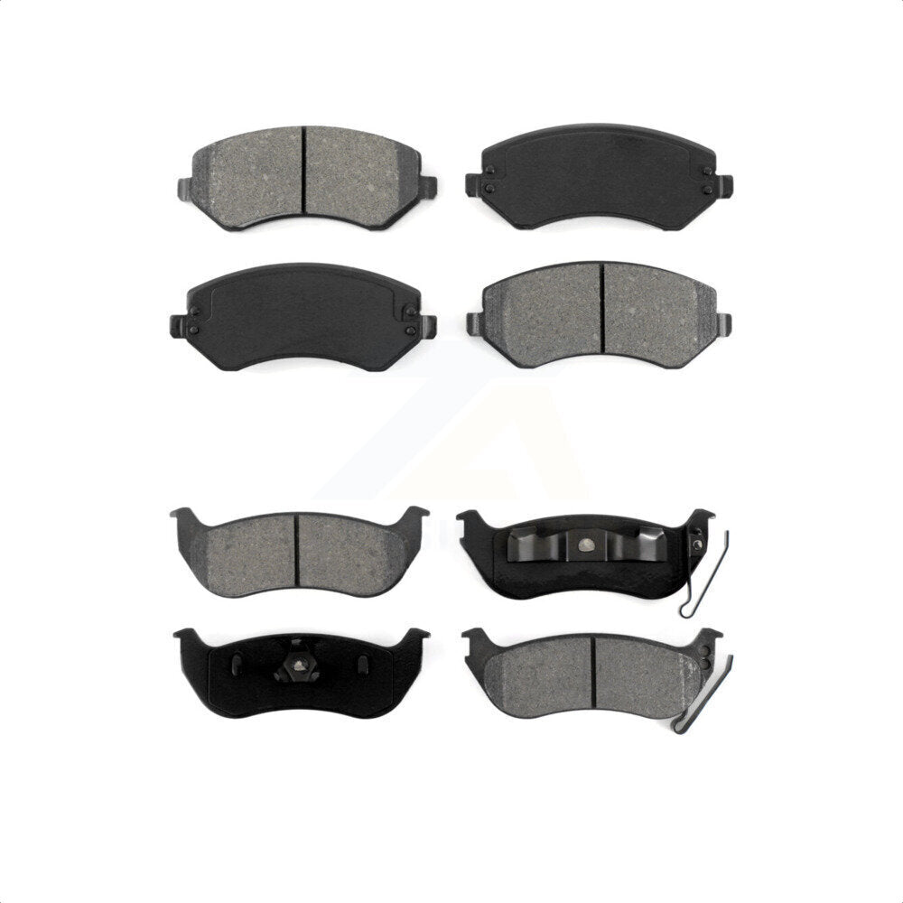 Front Rear Semi-Metallic Brake Pads Kit For 2003-2007 Jeep Liberty KSM-100377