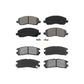 Front Rear Semi-Metallic Brake Pads Kit For Mitsubishi Galant Eclipse Chrysler Sebring Dodge Stratus KSM-100383