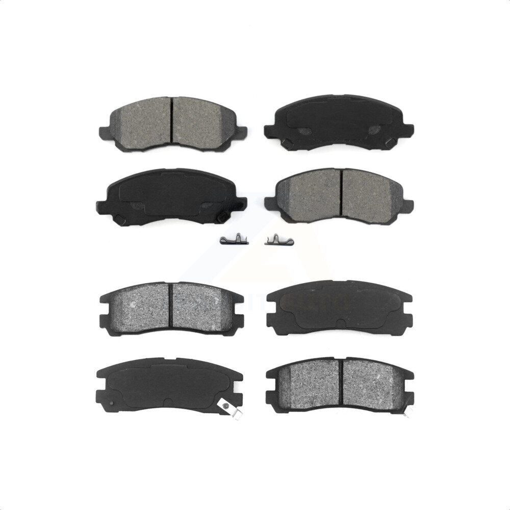 Front Rear Semi-Metallic Brake Pads Kit For Mitsubishi Galant Eclipse Chrysler Sebring Dodge Stratus KSM-100383