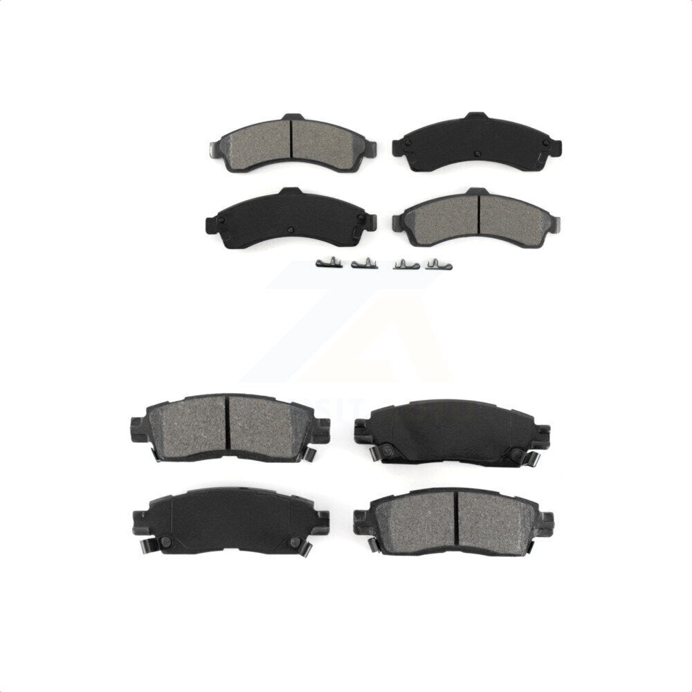 Front Rear Semi-Metallic Brake Pads Kit For Chevrolet Trailblazer GMC Envoy EXT XL Buick Rainier Oldsmobile Bravada XUV SSR Isuzu Ascender Saab 9-7x KSM-100389