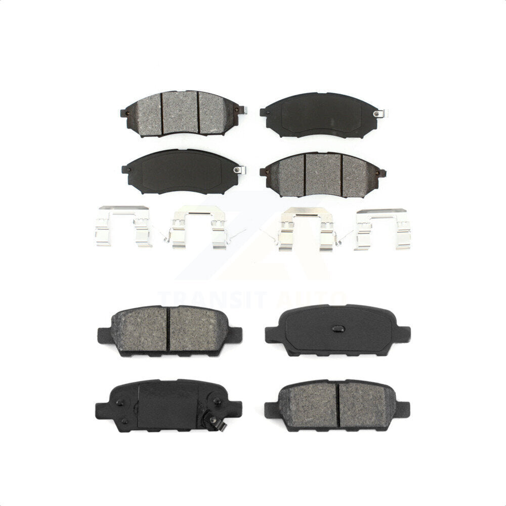 Front Rear Semi-Metallic Brake Pads Kit For INFINITI Nissan G37 Murano G35 FX35 M35 350Z EX35 M37 QX70 370Z G25 Q70 Q70L M45 Q40 FX37 QX50 FX45 M56 EX37 M35h Renault Koleos KSM-100394