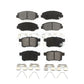 Front Rear Semi-Metallic Brake Pads Kit For Honda Accord KSM-100406