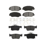 Front Rear Semi-Metallic Brake Pads Kit For Honda Civic KSM-100407