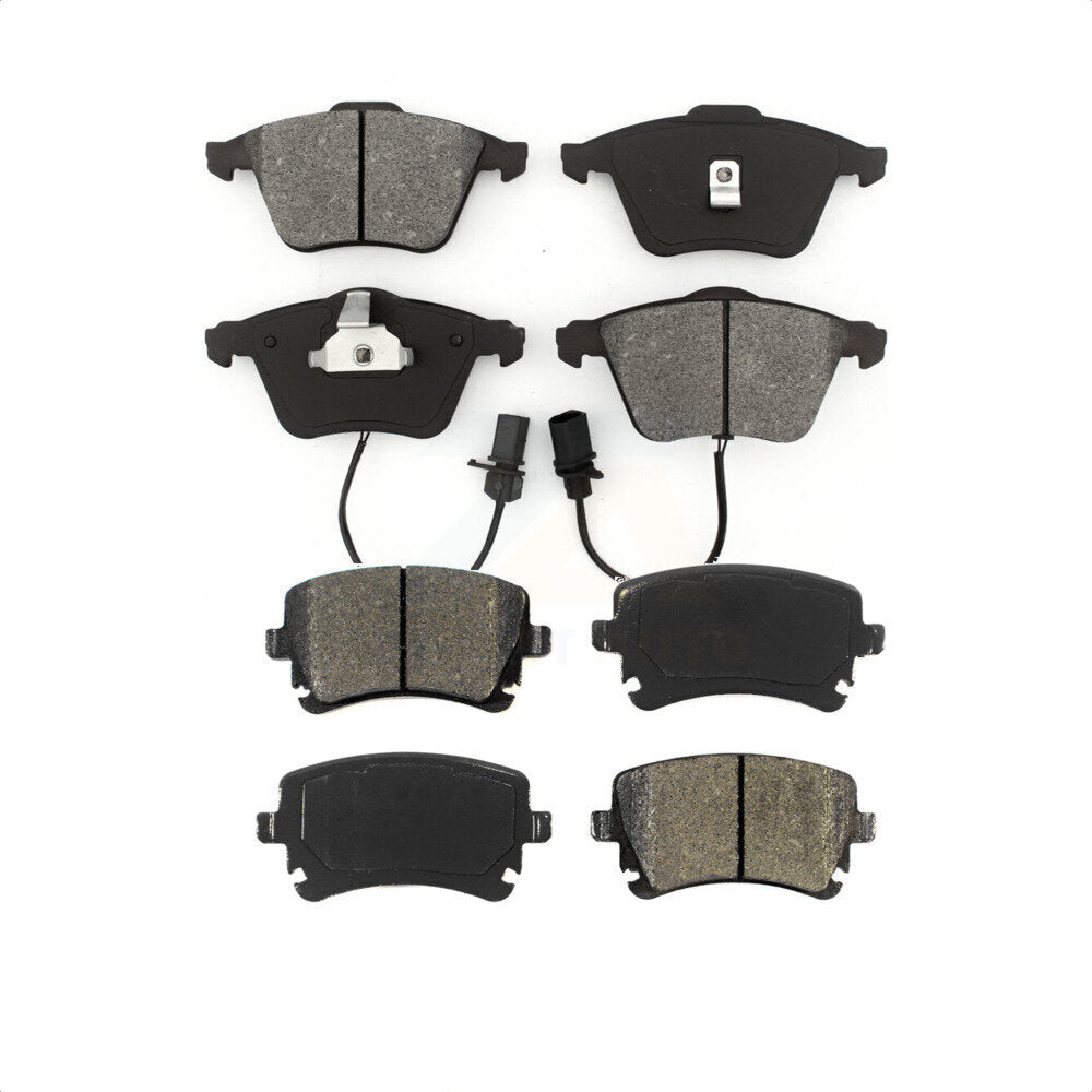 Front Rear Semi-Metallic Brake Pads Kit For 2003-2004 Audi RS6 With 321mm Diameter Rotor KSM-100410