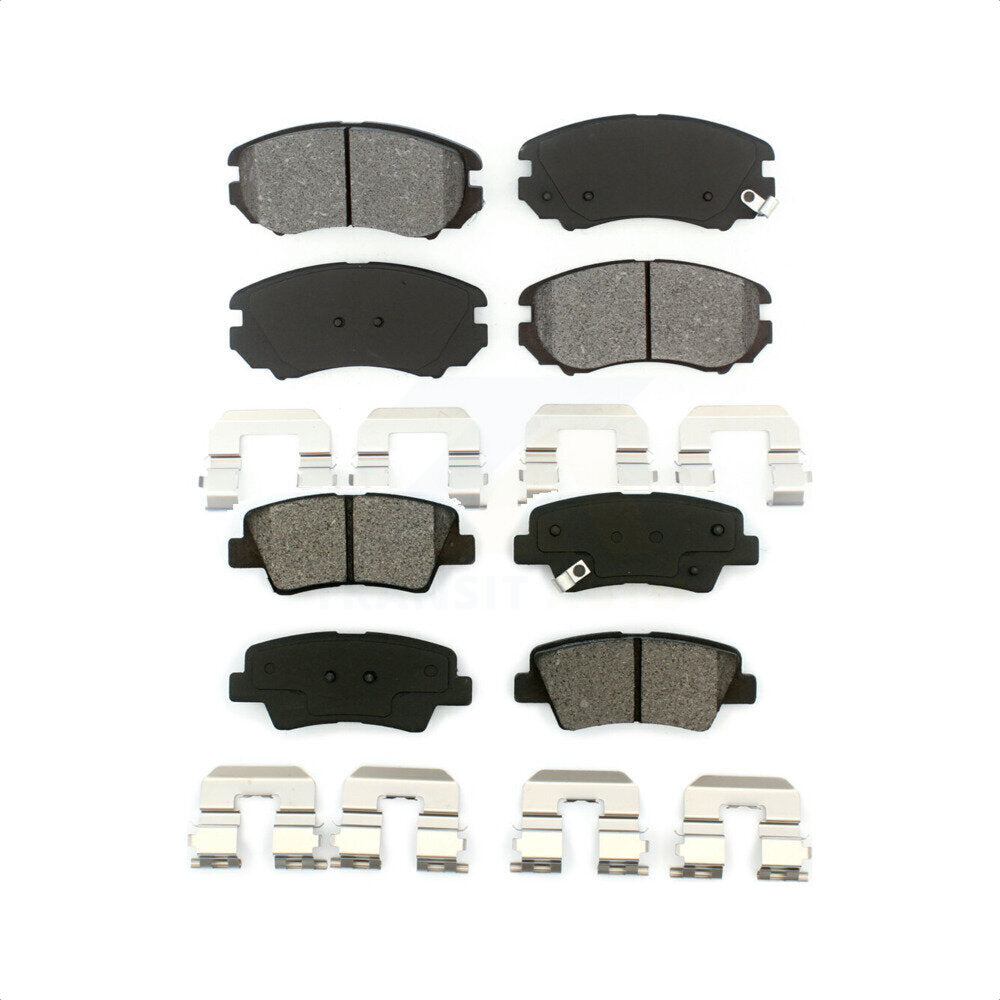 Front Rear Semi-Metallic Brake Pads Kit For Kia Hyundai Soul Sonata Elantra Amanti Azera KSM-100420