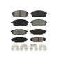 Front Rear Semi-Metallic Brake Pads Kit For Subaru Outback Legacy Forester Impreza WRX KSM-100424