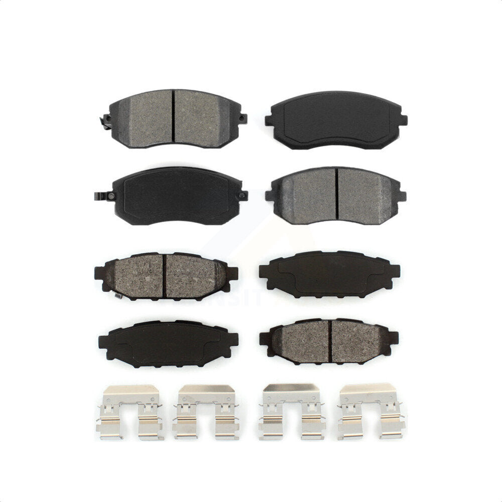 Front Rear Semi-Metallic Brake Pads Kit For Subaru Outback Legacy Forester Impreza WRX KSM-100424