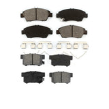 Front Rear Semi-Metallic Brake Pads Kit For Honda Civic Acura RSX ILX CR-Z KSM-100437