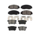 Front Rear Semi-Metallic Brake Pads Kit For Honda Accord Acura CSX KSM-100440