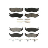 Front Rear Semi-Metallic Brake Pads Kit For Dodge Durango Ram 1500 Van KSM-100444