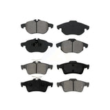 Front Rear Semi-Metallic Brake Pads Kit For 2004-2011 Saab 9-3 With 285mm Diameter Rotor or 302mm KSM-100446