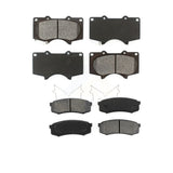 Front Rear Semi-Metallic Brake Pads Kit For Toyota 4Runner Lexus Sequoia GX460 FJ Cruiser GX470 KSM-100447