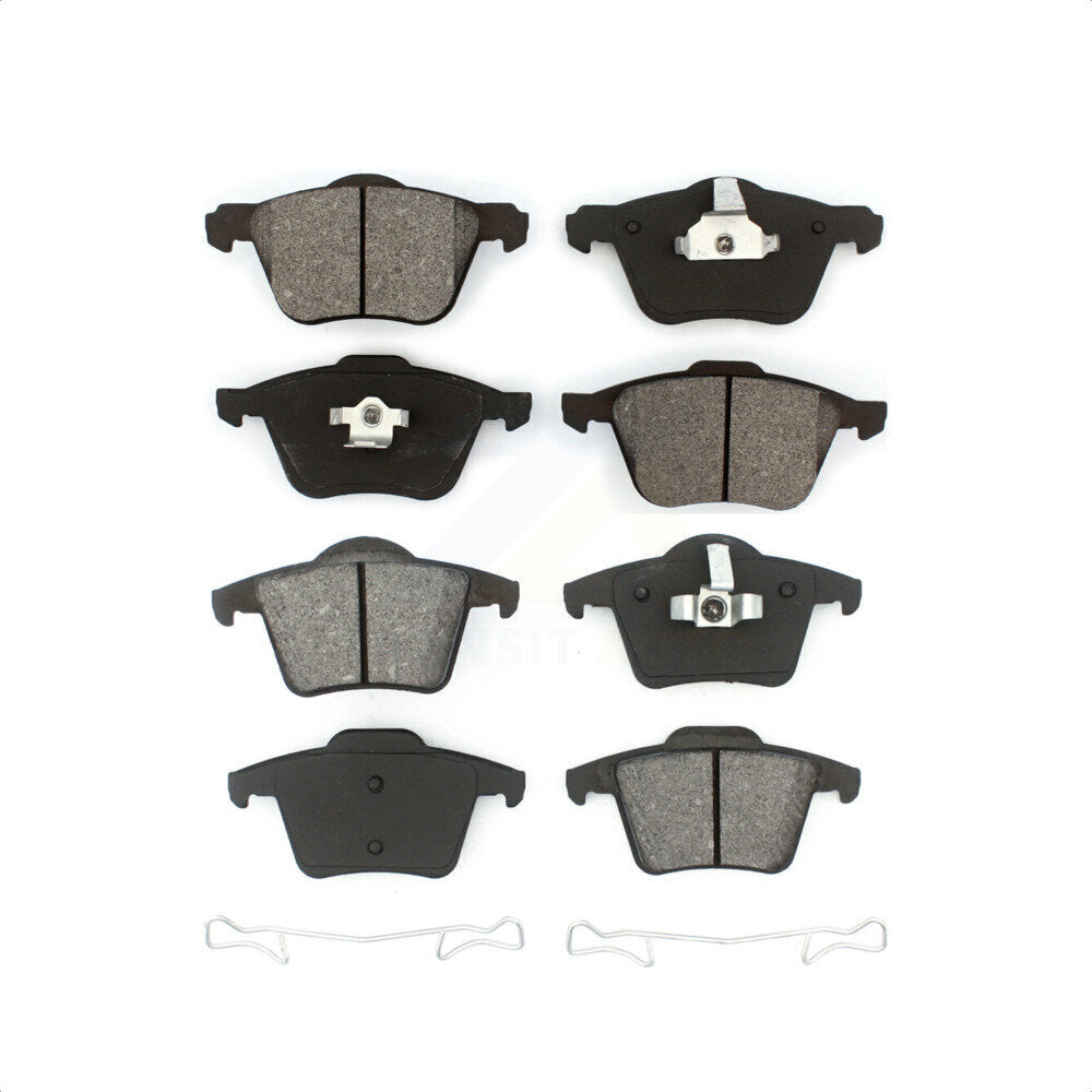 Front Rear Semi-Metallic Brake Pads Kit For 2003-2014 Volvo XC90 With 316mm Diameter Rotor KSM-100448