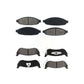 Front Rear Semi-Metallic Brake Pads Kit For 2004-2008 Chrysler Pacifica KSM-100450