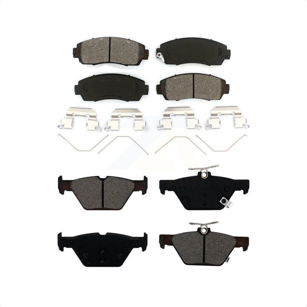 Front Rear Semi-Metallic Brake Pads Kit For 2016-2019 Subaru Legacy 2.5L KSM-100457