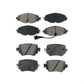 Front Rear Semi-Metallic Brake Pads Kit For Volkswagen GTI Golf SportWagen Alltrack Passat KSM-100467