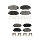 Front Rear Semi-Metallic Brake Pads Kit For 2016 Honda CR-Z KSM-100477
