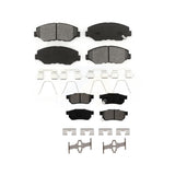 Front Rear Semi-Metallic Brake Pads Kit For 2013-2014 Honda Fit EV Vehicles Manufactured In Mexico KSM-100484