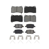 Front Rear Semi-Metallic Brake Pads Kit For Chevrolet Camaro Cadillac CT6 KSM-100487