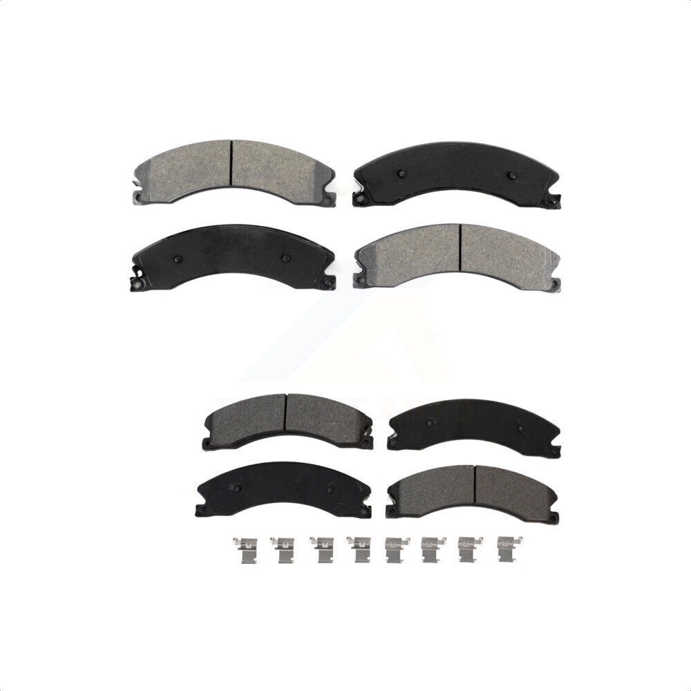 Front Rear Semi-Metallic Brake Pads Kit For Nissan NV2500 TITAN XD NV3500 NV1500 KSM-100502