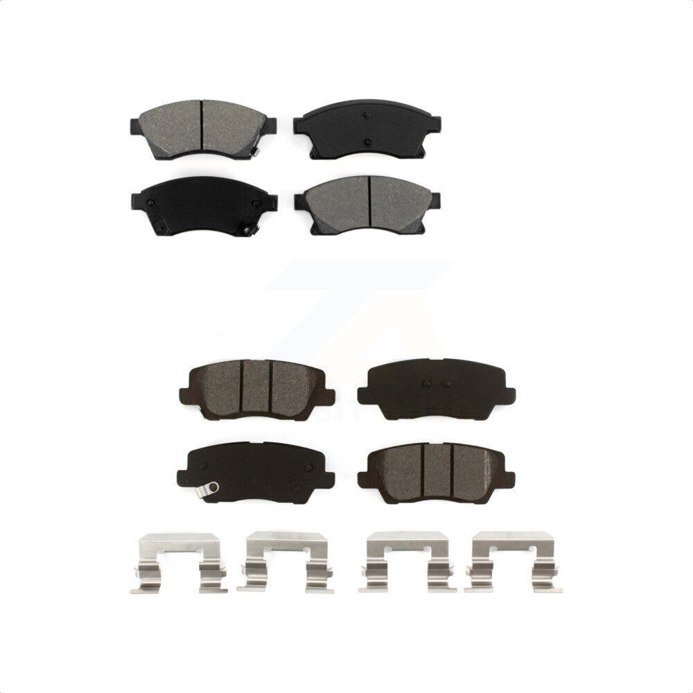 Front Rear Semi-Metallic Brake Pads Kit For 2013-2015 Cadillac ATS With 300mm Diameter Rotor KSM-100507