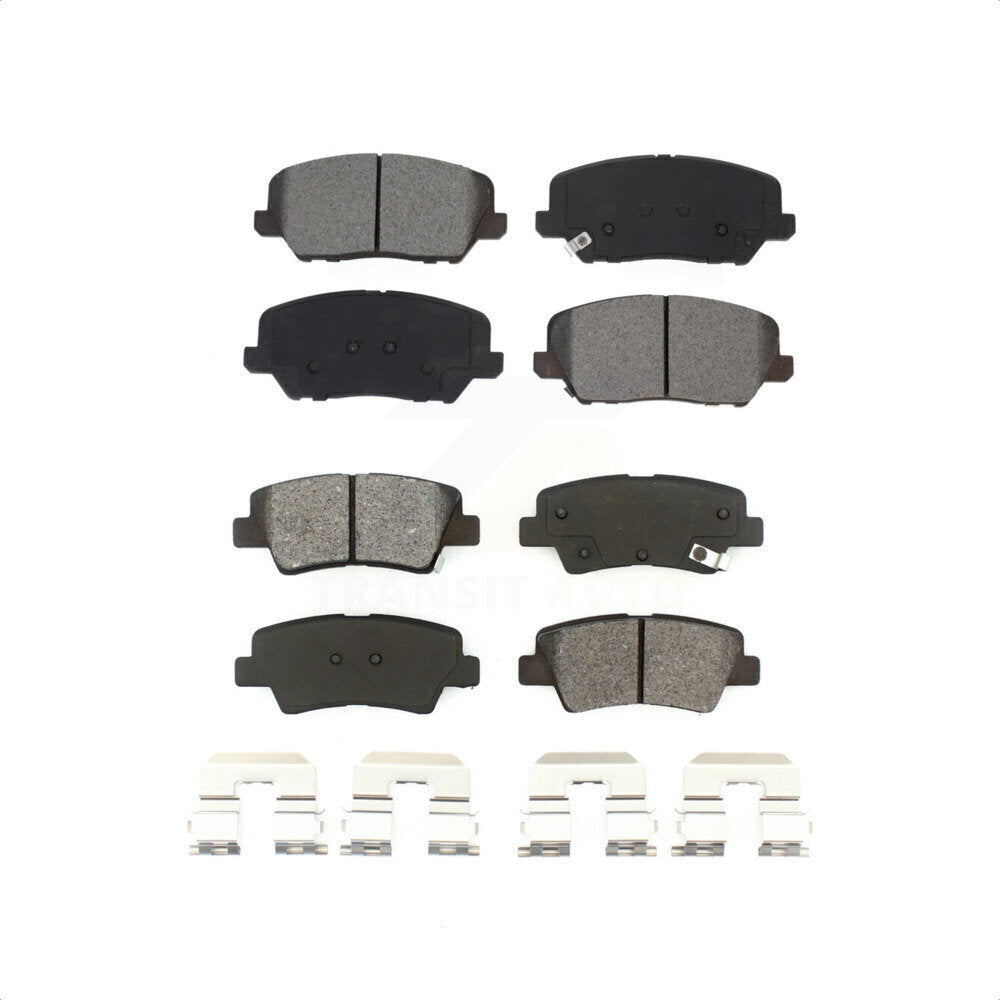 Front Rear Semi-Metallic Brake Pads Kit For Kia Forte Forte5 SX KSM-100522